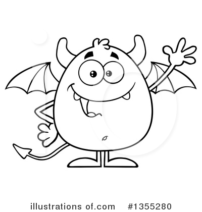Royalty-Free (RF) Devil Clipart Illustration by Hit Toon - Stock Sample #1355280