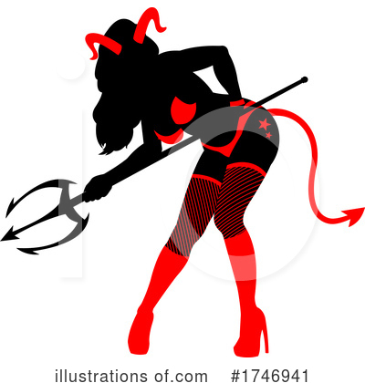 Devil Woman Clipart #1746941 by Hit Toon