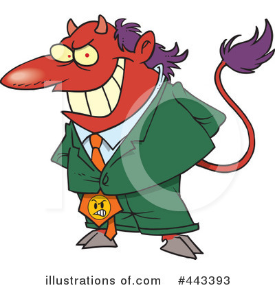 Royalty-Free (RF) Devil Clipart Illustration by toonaday - Stock Sample #443393