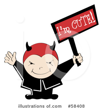 Royalty-Free (RF) Devil Clipart Illustration by MilsiArt - Stock Sample #58408