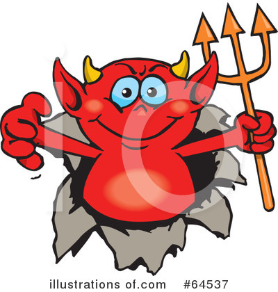 Royalty-Free (RF) Devil Clipart Illustration by Dennis Holmes Designs - Stock Sample #64537