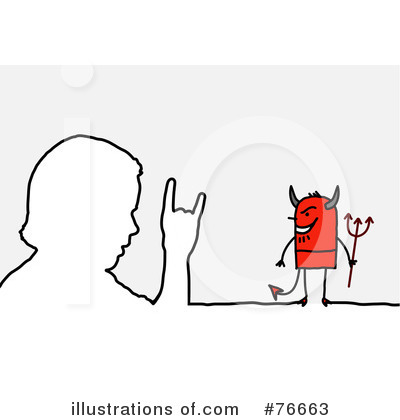 Royalty-Free (RF) Devil Clipart Illustration by NL shop - Stock Sample #76663