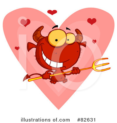Royalty-Free (RF) Devil Clipart Illustration by Hit Toon - Stock Sample #82631