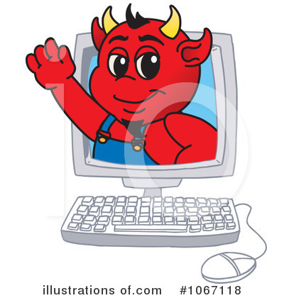 Royalty-Free (RF) Devil Mascot Clipart Illustration by Mascot Junction - Stock Sample #1067118