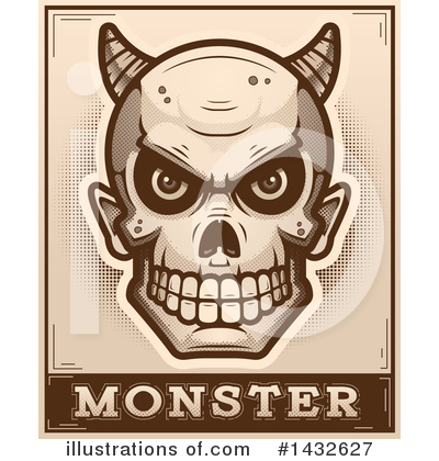 Royalty-Free (RF) Devil Skull Clipart Illustration by Cory Thoman - Stock Sample #1432627