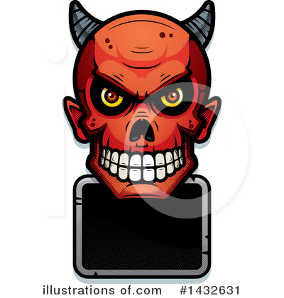 Royalty-Free (RF) Devil Skull Clipart Illustration by Cory Thoman - Stock Sample #1432631