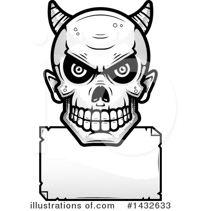 Royalty-Free (RF) Devil Skull Clipart Illustration by Cory Thoman - Stock Sample #1432633