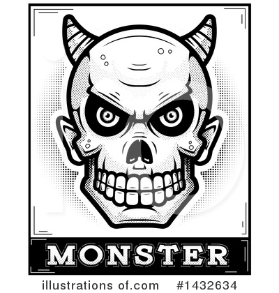 Royalty-Free (RF) Devil Skull Clipart Illustration by Cory Thoman - Stock Sample #1432634