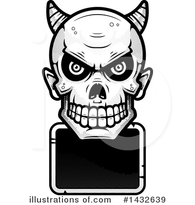 Royalty-Free (RF) Devil Skull Clipart Illustration by Cory Thoman - Stock Sample #1432639