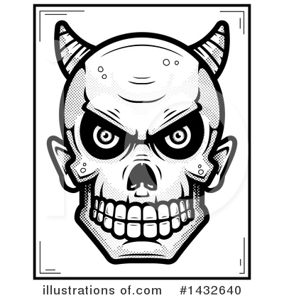Royalty-Free (RF) Devil Skull Clipart Illustration by Cory Thoman - Stock Sample #1432640