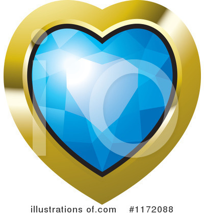 Diamond Heart Clipart #1172088 by Lal Perera