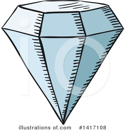 Royalty-Free (RF) Diamond Clipart Illustration by Vector Tradition SM - Stock Sample #1417108