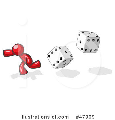 Royalty-Free (RF) Dice Clipart Illustration by Leo Blanchette - Stock Sample #47909