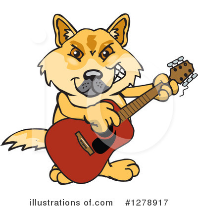 Royalty-Free (RF) Dingo Clipart Illustration by Dennis Holmes Designs - Stock Sample #1278917