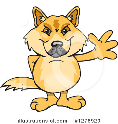 Royalty-Free (RF) Dingo Clipart Illustration by Dennis Holmes Designs - Stock Sample #1278920
