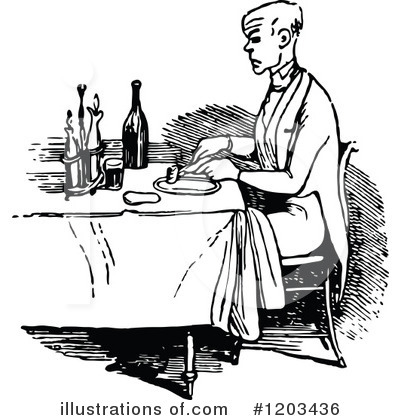 Royalty-Free (RF) Dining Clipart Illustration by Prawny Vintage - Stock Sample #1203436