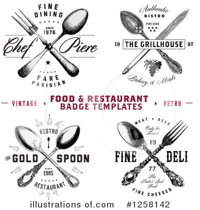 Royalty-Free (RF) Dining Clipart Illustration by BestVector - Stock Sample #1258142