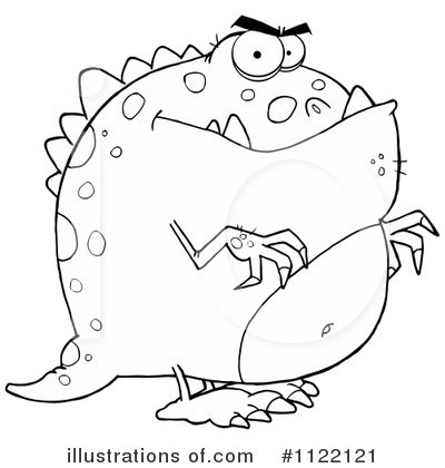 Royalty-Free (RF) Dino Clipart Illustration by Hit Toon - Stock Sample #1122121