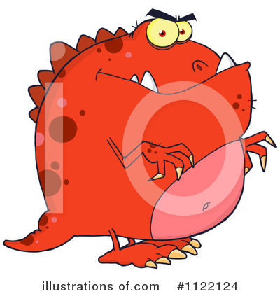 Royalty-Free (RF) Dino Clipart Illustration by Hit Toon - Stock Sample #1122124