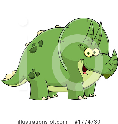 Triceratops Clipart #1774730 by Hit Toon