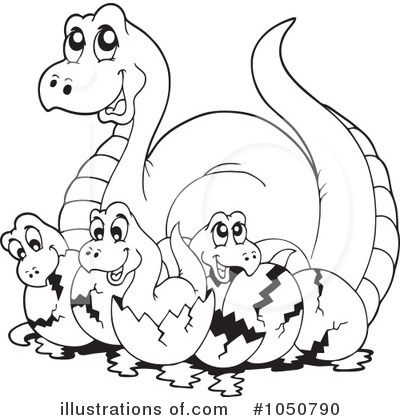 Royalty-Free (RF) Dinosaur Clipart Illustration by visekart - Stock Sample #1050790