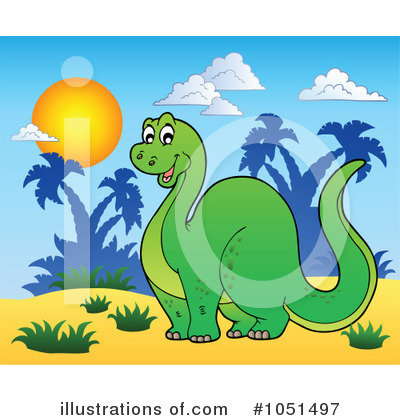 Royalty-Free (RF) Dinosaur Clipart Illustration by visekart - Stock Sample #1051497