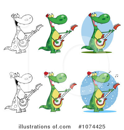 Royalty-Free (RF) Dinosaur Clipart Illustration by Hit Toon - Stock Sample #1074425