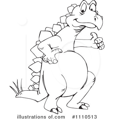 Royalty-Free (RF) Dinosaur Clipart Illustration by Dennis Holmes Designs - Stock Sample #1110513
