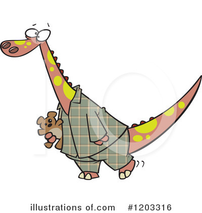 Royalty-Free (RF) Dinosaur Clipart Illustration by toonaday - Stock Sample #1203316