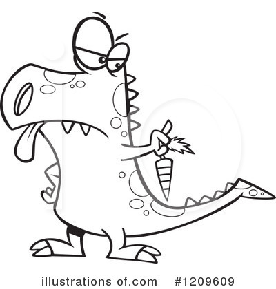 Royalty-Free (RF) Dinosaur Clipart Illustration by toonaday - Stock Sample #1209609