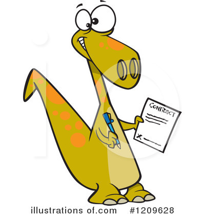 Royalty-Free (RF) Dinosaur Clipart Illustration by toonaday - Stock Sample #1209628