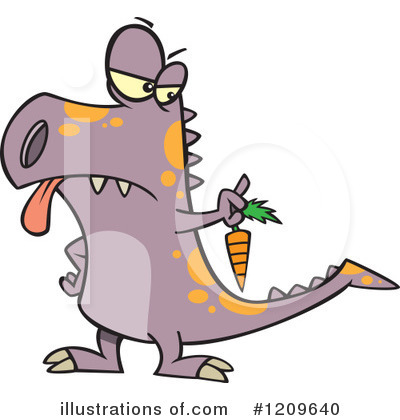 Royalty-Free (RF) Dinosaur Clipart Illustration by toonaday - Stock Sample #1209640