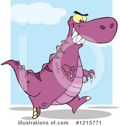 Royalty-Free (RF) Dinosaur Clipart Illustration by Hit Toon - Stock Sample #1215771