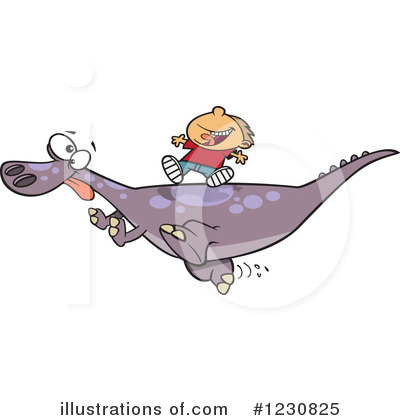 Royalty-Free (RF) Dinosaur Clipart Illustration by toonaday - Stock Sample #1230825