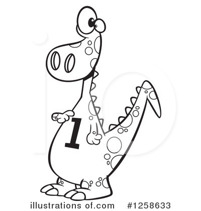 Royalty-Free (RF) Dinosaur Clipart Illustration by toonaday - Stock Sample #1258633