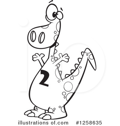 Royalty-Free (RF) Dinosaur Clipart Illustration by toonaday - Stock Sample #1258635
