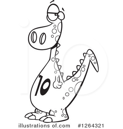 Royalty-Free (RF) Dinosaur Clipart Illustration by toonaday - Stock Sample #1264321