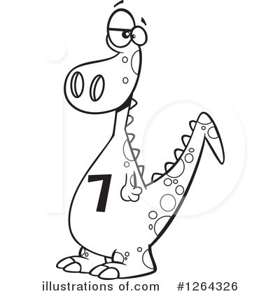 Royalty-Free (RF) Dinosaur Clipart Illustration by toonaday - Stock Sample #1264326