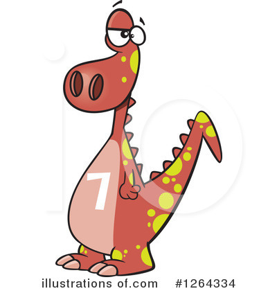 Royalty-Free (RF) Dinosaur Clipart Illustration by toonaday - Stock Sample #1264334