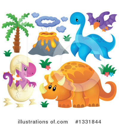 Triceratops Clipart #1331844 by visekart