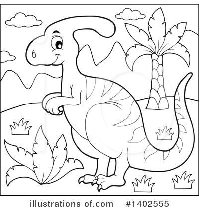Royalty-Free (RF) Dinosaur Clipart Illustration by visekart - Stock Sample #1402555