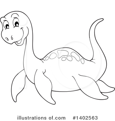 Royalty-Free (RF) Dinosaur Clipart Illustration by visekart - Stock Sample #1402563