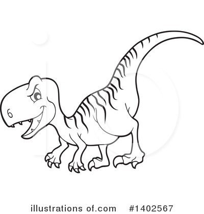 Royalty-Free (RF) Dinosaur Clipart Illustration by visekart - Stock Sample #1402567
