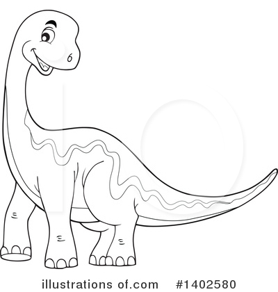 Royalty-Free (RF) Dinosaur Clipart Illustration by visekart - Stock Sample #1402580