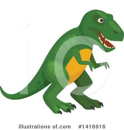 T Rex Clipart #1416916 by Vector Tradition SM