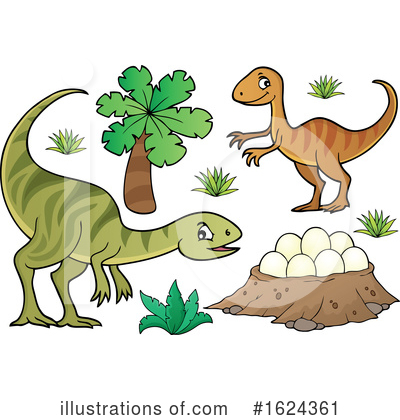 Royalty-Free (RF) Dinosaur Clipart Illustration by visekart - Stock Sample #1624361