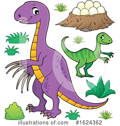 Royalty-Free (RF) Dinosaur Clipart Illustration by visekart - Stock Sample #1624362
