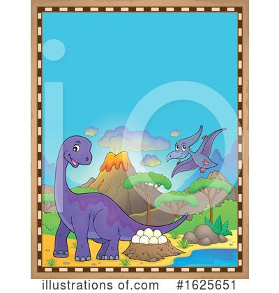 Royalty-Free (RF) Dinosaur Clipart Illustration by visekart - Stock Sample #1625651
