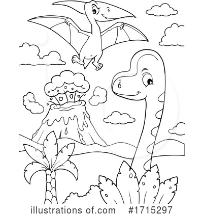 Royalty-Free (RF) Dinosaur Clipart Illustration by visekart - Stock Sample #1715297