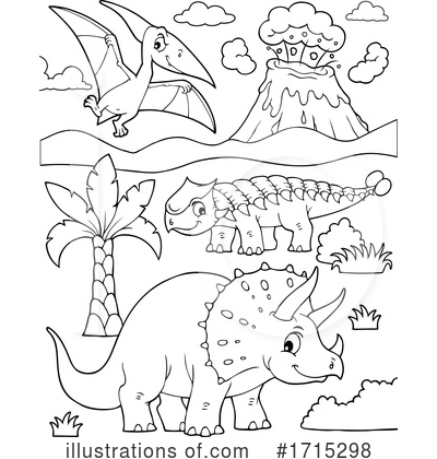 Royalty-Free (RF) Dinosaur Clipart Illustration by visekart - Stock Sample #1715298